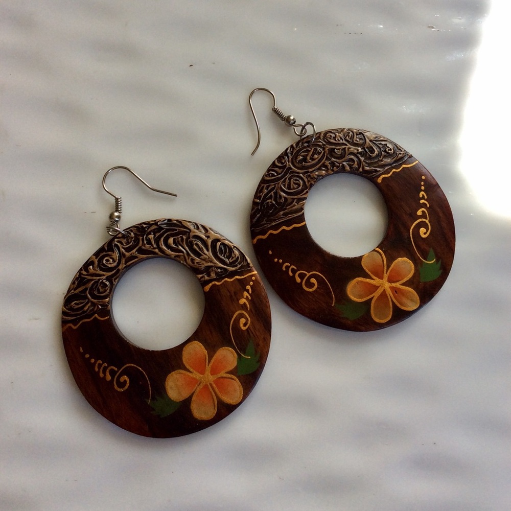 Hand painted wooden Hoops